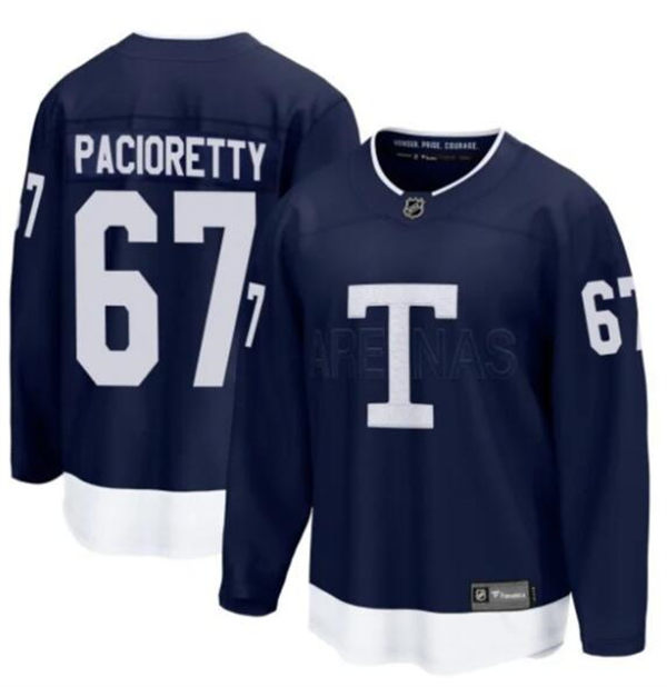 Men's Toronto Maple Leafs #67 Max Pacioretty Navy Team Heritage Classic Jersey